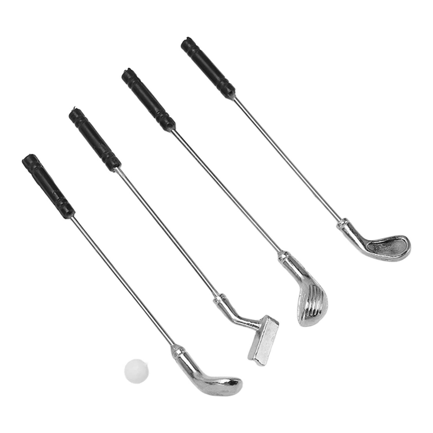 5Pcs Dollhouse Golfing Club 1:12 Plastic Alloy Durable Exquisite Mini Size Mini Golfing Clubs for 1:12 Dollhouse DIY