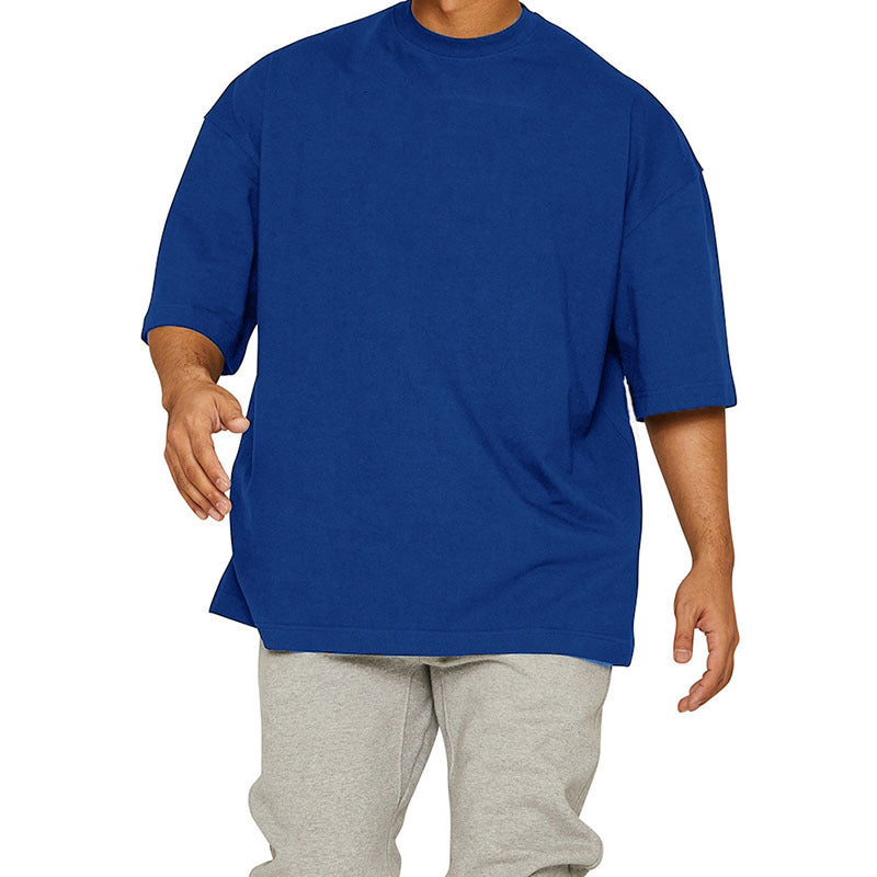 Leisure Running Loose Solid Color Short Sleeve