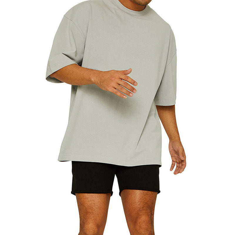 Leisure Running Loose Solid Color Short Sleeve