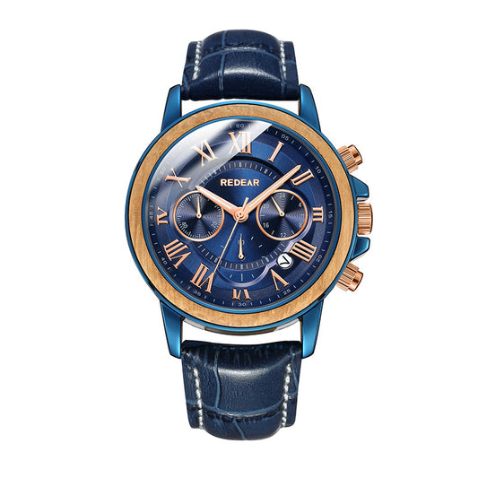 Alloy Room Wooden Watch Men Wholesale Multi-functional Chronographe Non-mechanical Watch