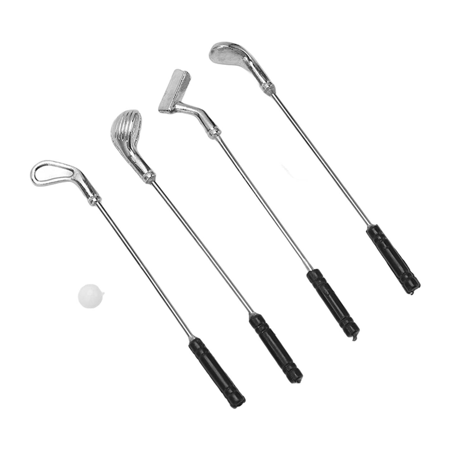 5Pcs Dollhouse Golfing Club 1:12 Plastic Alloy Durable Exquisite Mini Size Mini Golfing Clubs for 1:12 Dollhouse DIY
