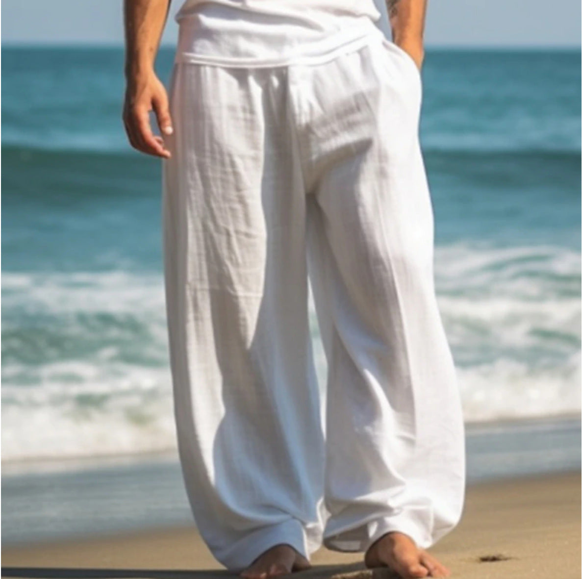 Outdoor Casual Pants Beach Solid Color Straight