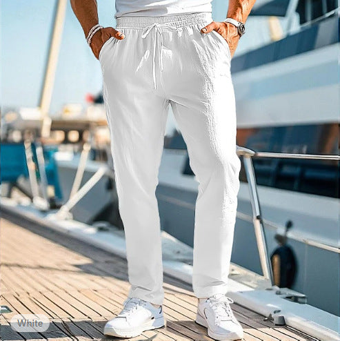 Men's Trousers Summer Elastic Waist Straight