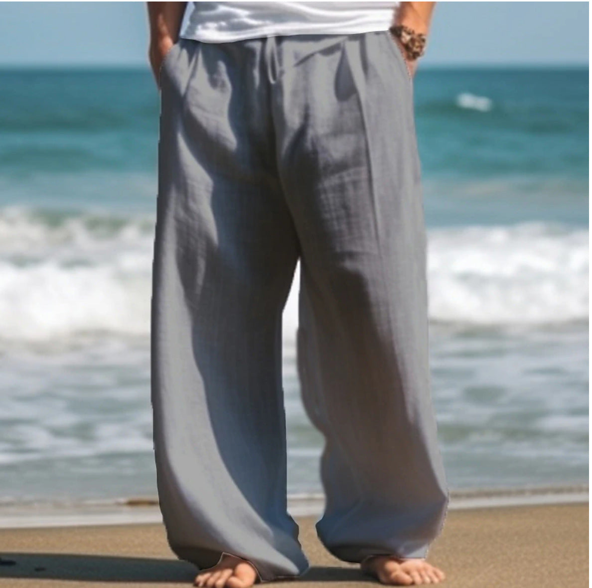 Outdoor Casual Pants Beach Solid Color Straight
