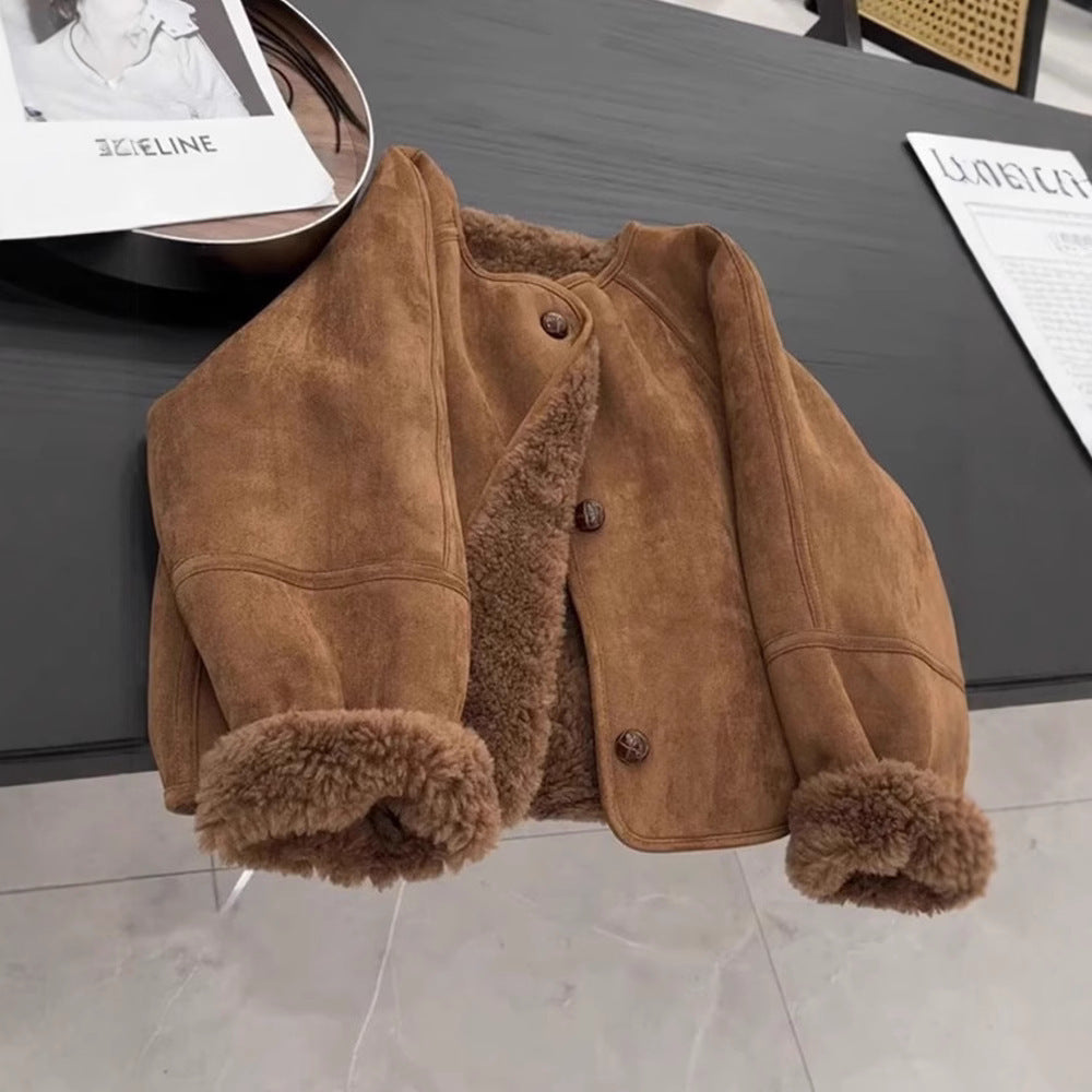 One Korean Style Polar Fleece Jacket Women's Warm