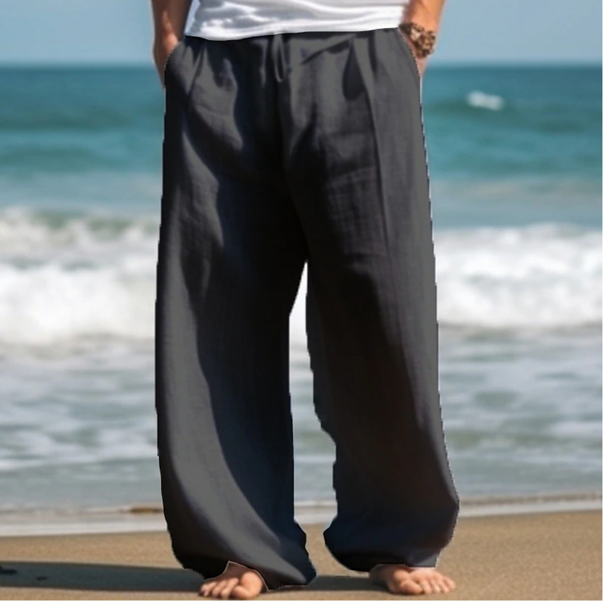 Outdoor Casual Pants Beach Solid Color Straight